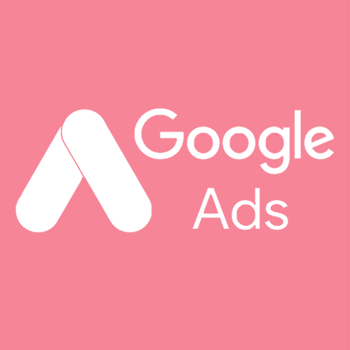 Google Ads White Logo on Red Background