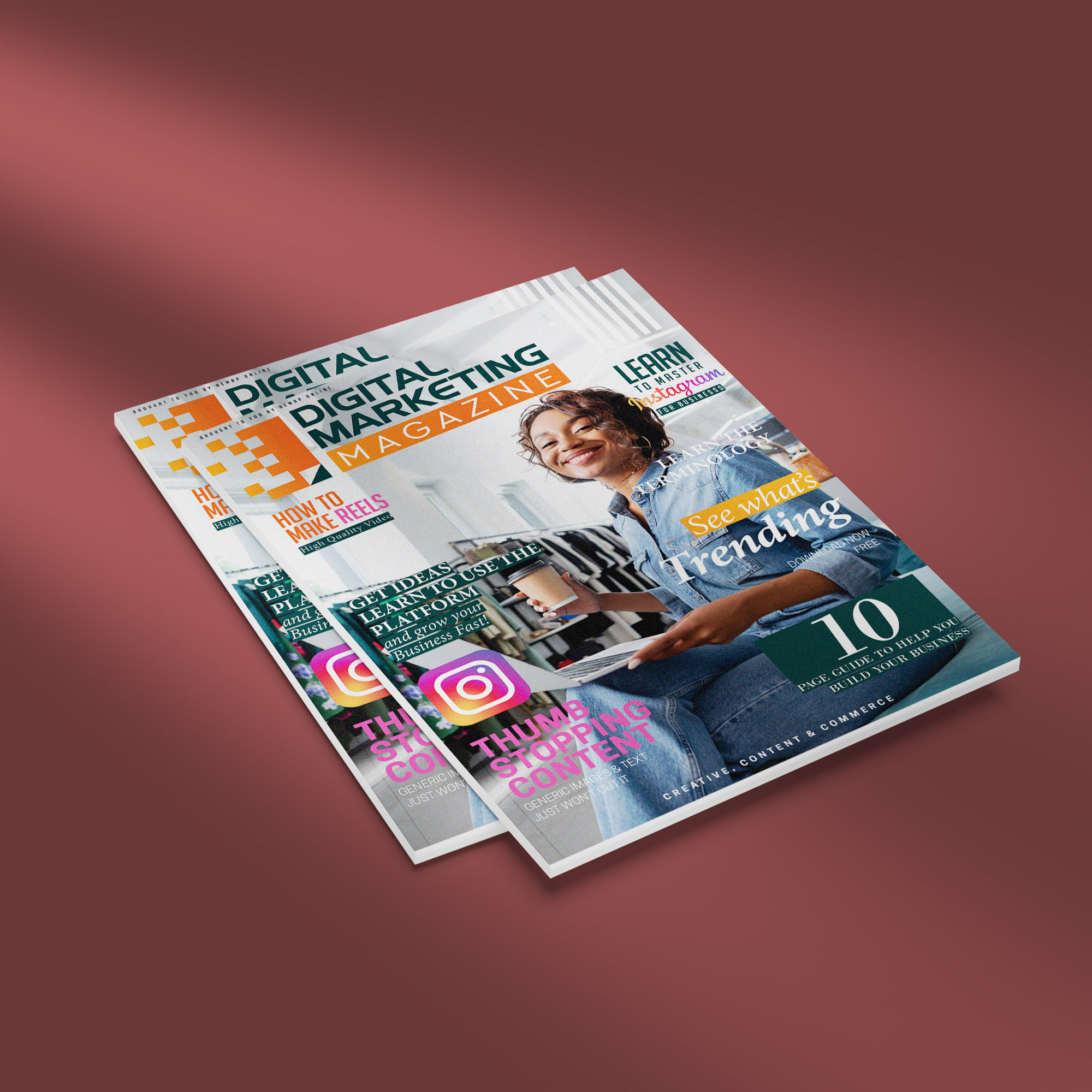 Digital Marketing Magazine Cover – Volume 2 (1×1)