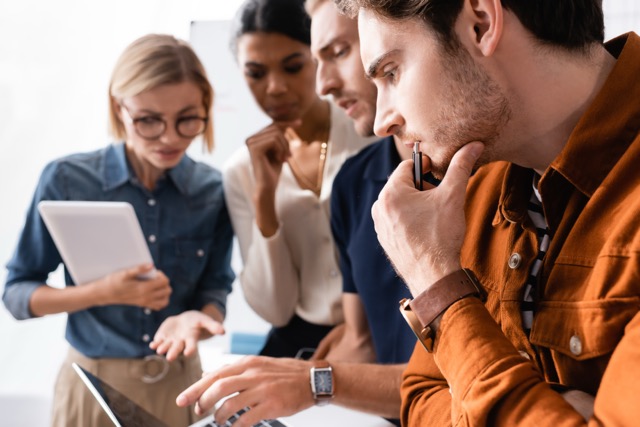 Business team considering how they will manage Data, Privacy and Consent